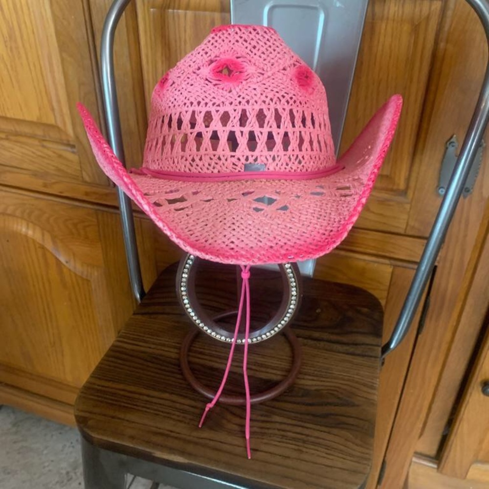Pink cowboy hat